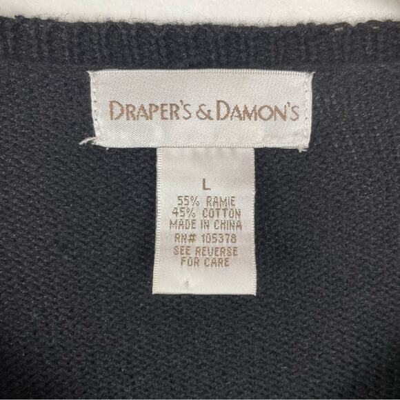 Holiday Black Sweater Festive Ornaments Christmas Sweater Vintage Large - Picture 6 of 8